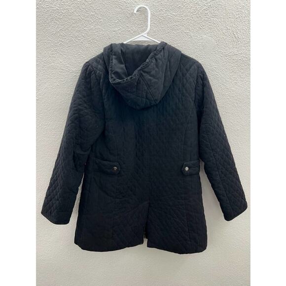Womens Breckenridge Black Quilted Hooded Zip Up Jacket Size Small - Picture 9 of 12